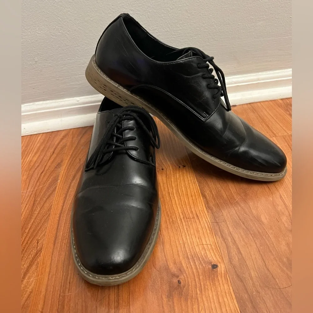 Size 9 nautica black dress shoes - Picture 1 of 5